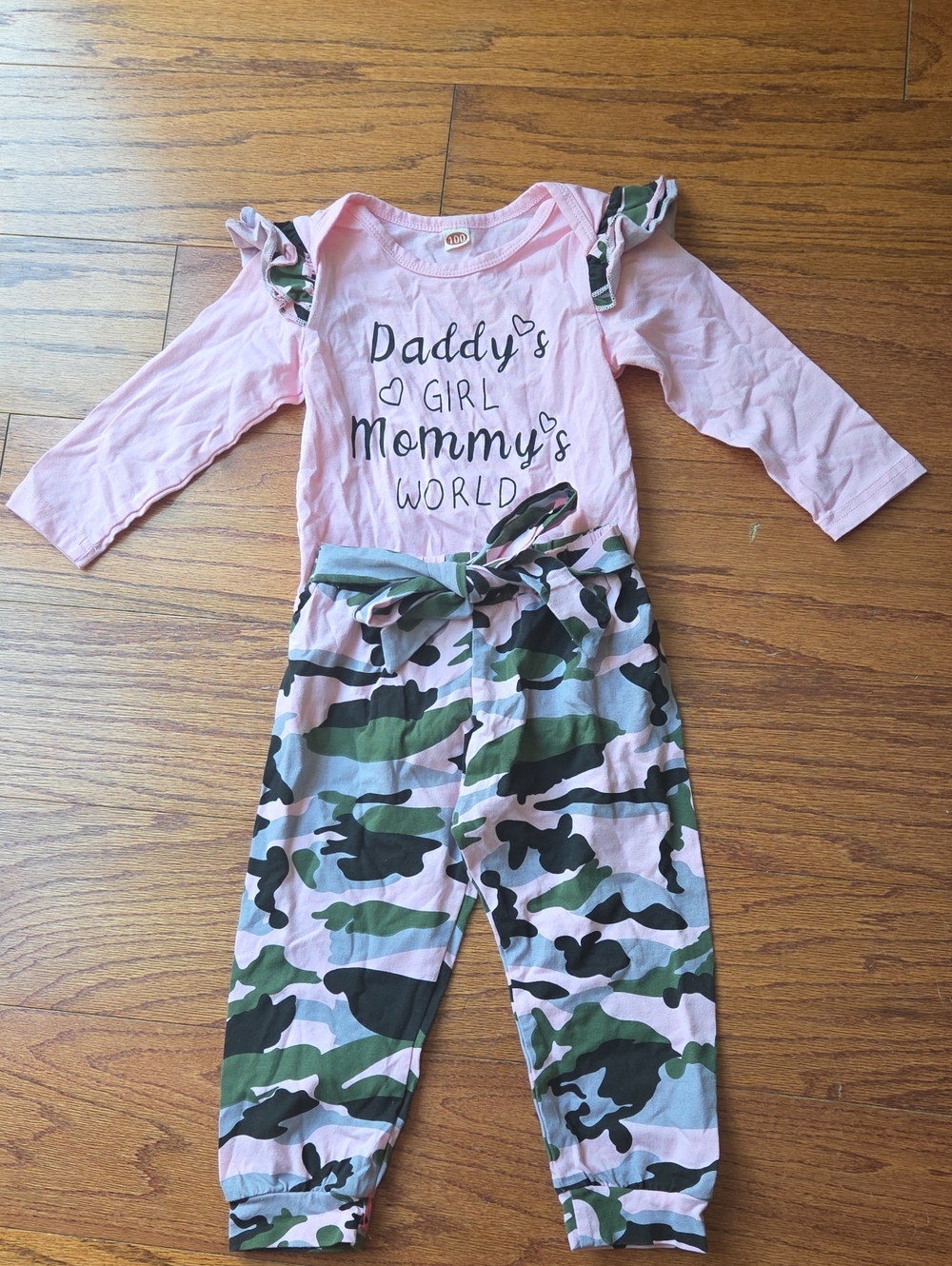 Pink Camo Tie-Waist Girls' Jumpsuit - Daddy's Girl Mommy's World